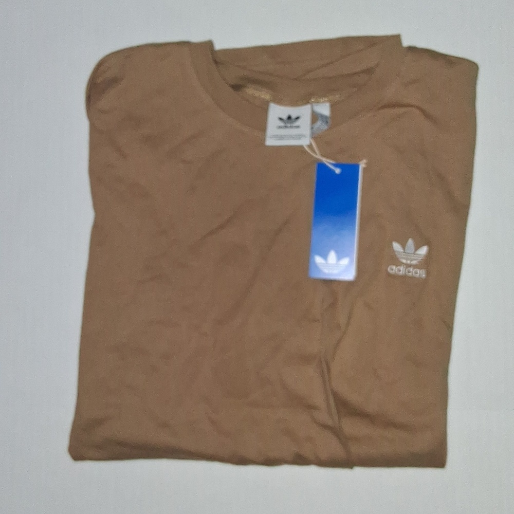 Adidas Originals Trefoil T-Shirt Tan Size-XL NWT